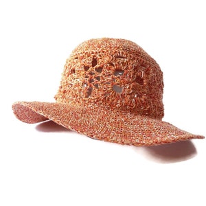 Handgefertigter gehäkelter Bucket Hat – Sonnenschutz mit breiter Krempe für Damen, stylischer Sommer-Strandhut