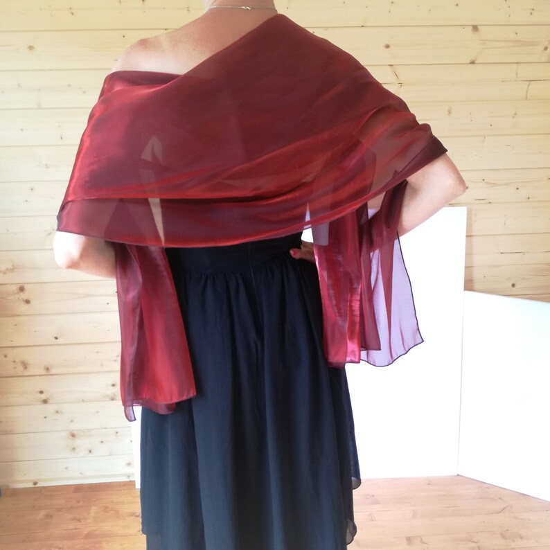 burgundy bridesmaid shawl