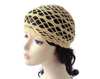 Sunshine Yellow Crochet Hat for Women - Perfect for Summer Days