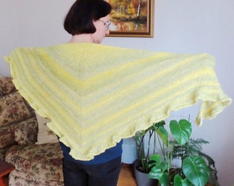 Chunky Knit Winter Wrap | Hand-Knitted Shawl