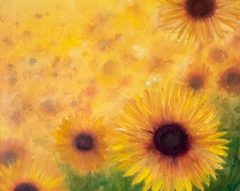 Glistening Sunflowers
