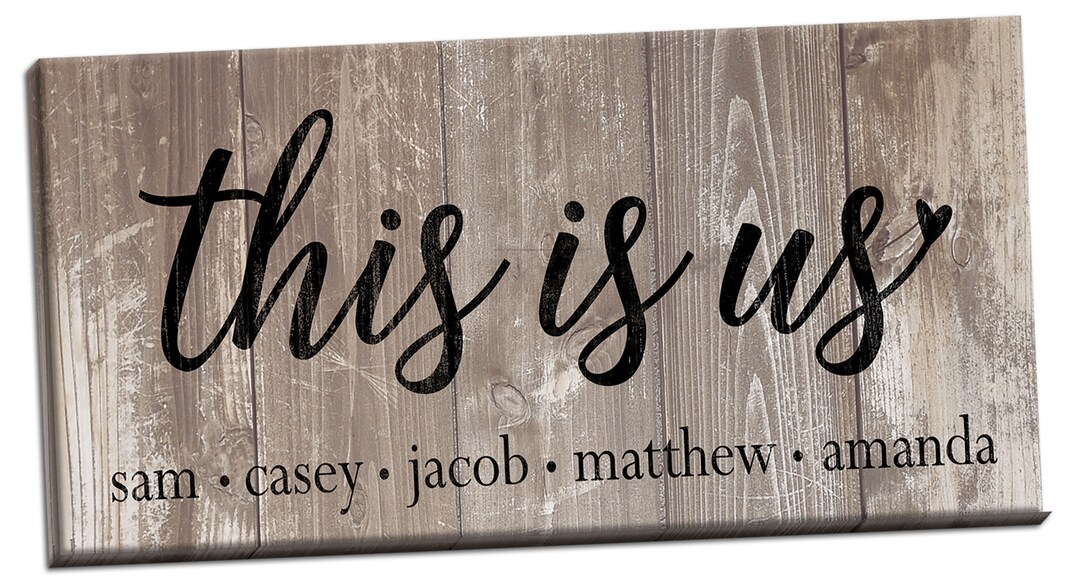 Personalized this is Us Family Name Stretched Etsy