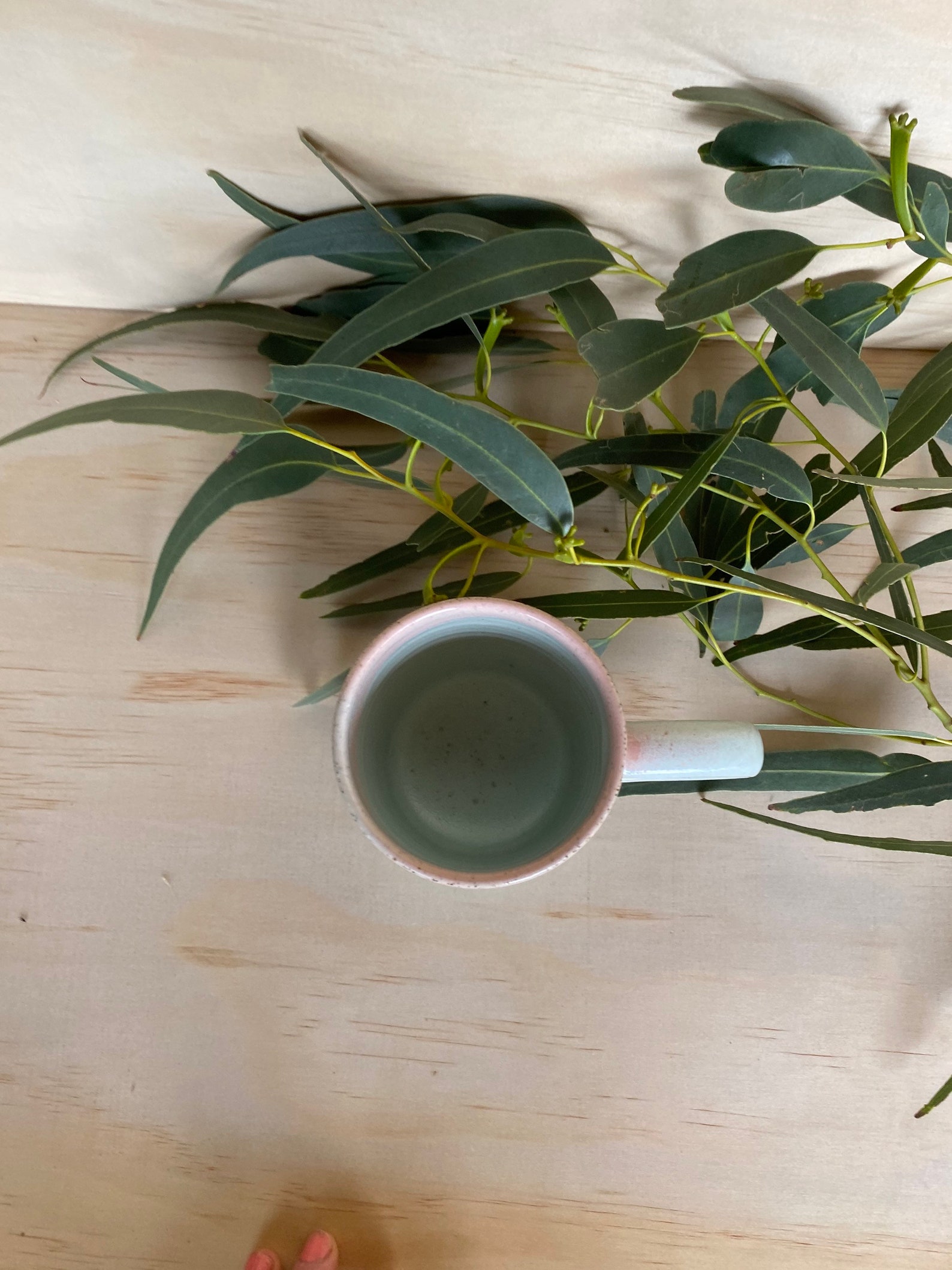 Handgefertigte Keramiktasse türkis und rosa Becher be my | Etsy