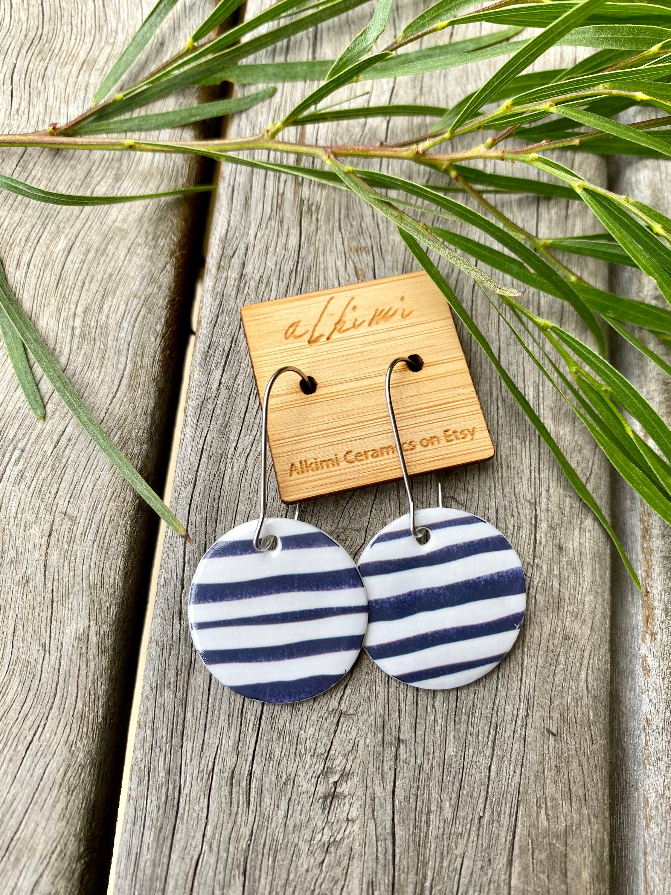Etsy ceramic earrings sale