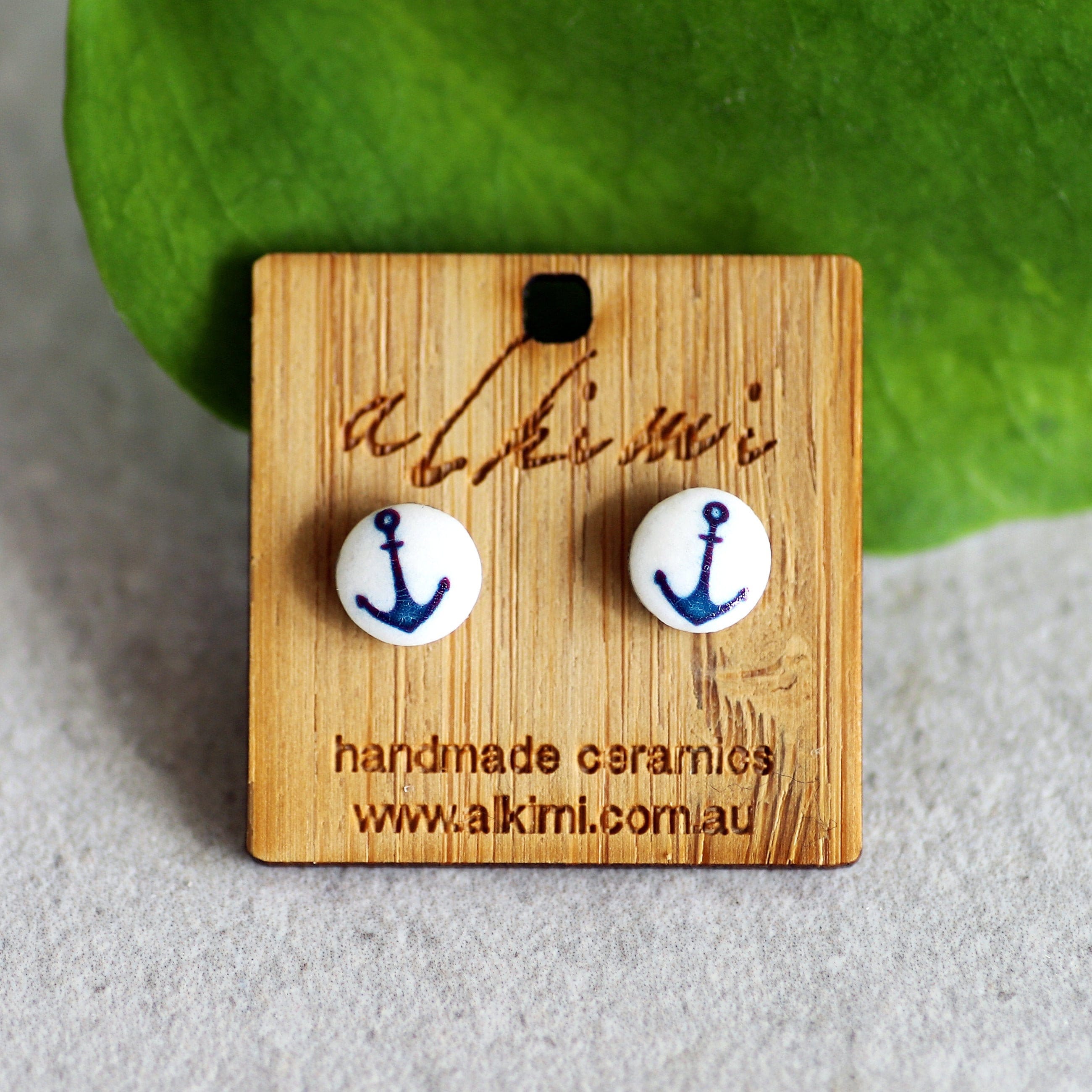 Anchor earrings studs outlet