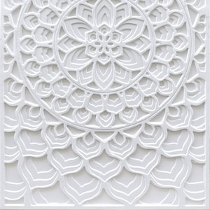Epiphany Mandala - blank handmade die cut card keepsake dimension monochrome white wedding engagement birthday sympathy love