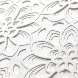 Layered Flowers - blank handmade die cut card keepsake dimension monochrome white wedding engagement birthday sympathy love