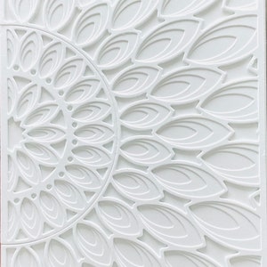 Lumina - blank handmade die cut card keepsake dimension monochrome white wedding engagement birthday love - A2 (4.25 in x 5.5 in)