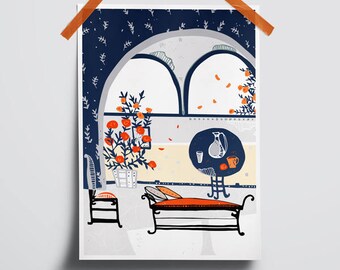 Print poster collectibles Download decor room wall Digital illustration room Print poster illustration room Living room art decor interior