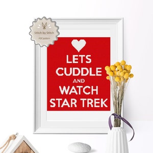 Star Trek Cross Stitch Pattern, Quote Cross Stitch, Movie Cross Stitch, Digital PDF Download