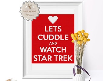 Star Trek Cross Stitch Pattern, Quote Cross Stitch, Movie Cross Stitch, Digital PDF Download