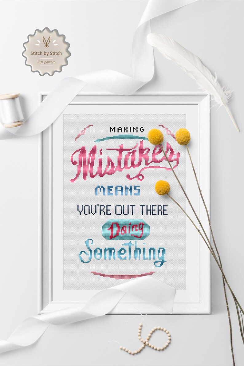 Modern Cross Stitch Pattern Inspirational Quote Cross Stitch - Etsy