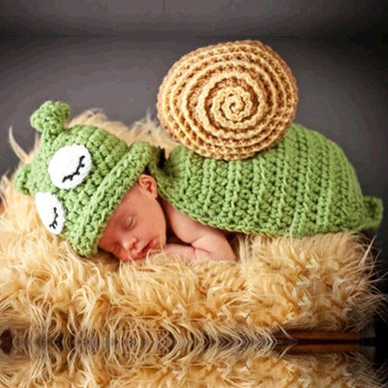 Baby Outfit Snail Costume baby Girls/boys Crochet Knit Etsy