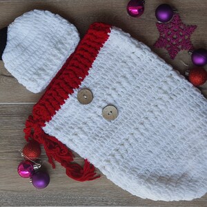 New Year's photo prop Accessoires Hoeden & petten Nette hoeden Hoge hoeden Snowman photo prop Baby Snowman Hat in crochet 