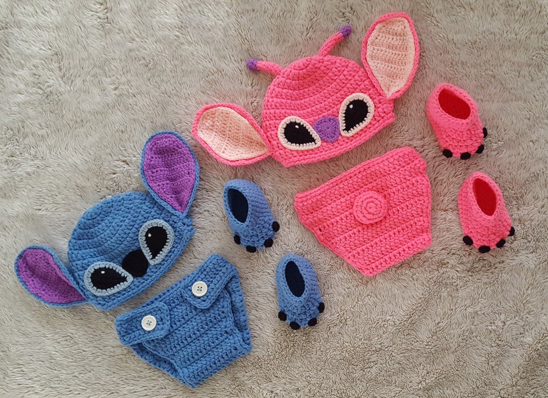 Stitch Baby Set, Lilo and Stitch Costume, Halloween Baby Set, Newborn  Photography, Baby Shower Gift, Crochet Stitch Yset, Lilo and Stitch 