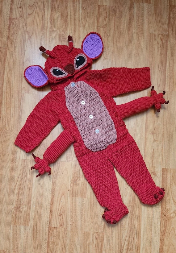 Accessoire photo Disney, costume Stitch Angel Leroy, tenue bébé garçon  fille Leroy Stitch au crochet, tenue photo, cadeau de baby shower,  accessoire