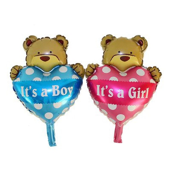 New baby balloon with teddy inside hotsell