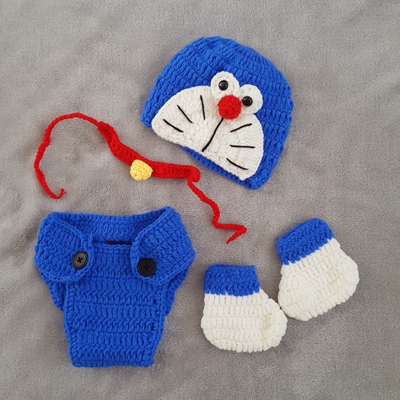 Hakeln Baby Outfit Foto Prop Doraemon Katze Kostum Baby Etsy