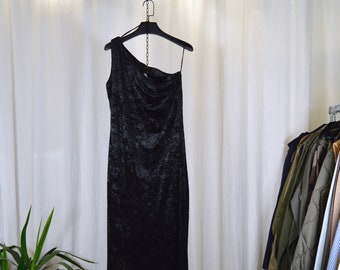 Long velvet evening dress / women size L
