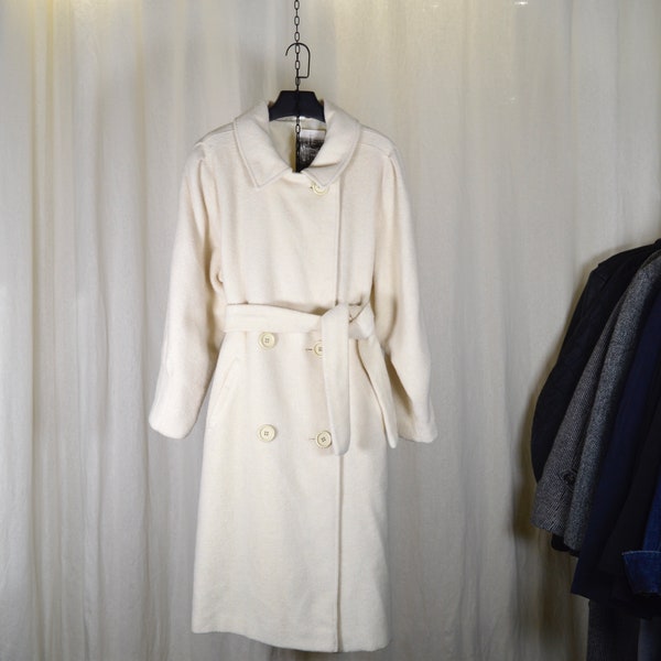 Manteau peignoir en laine / femme taille L