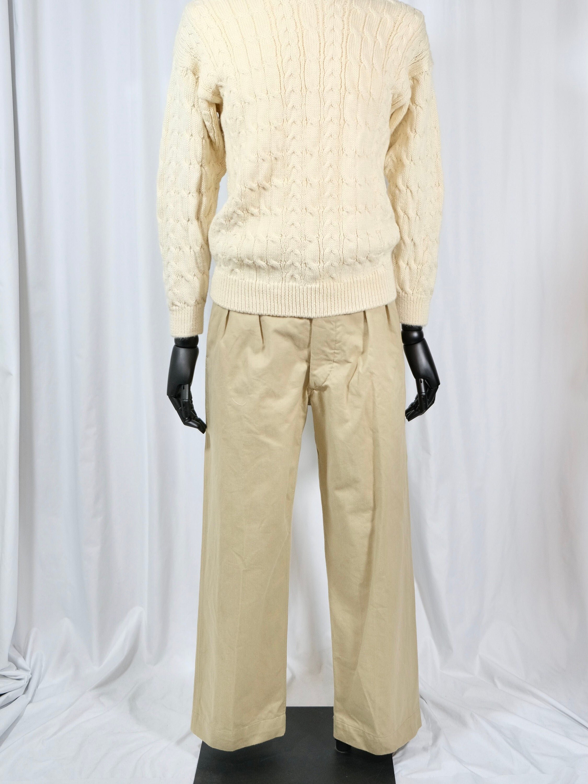 MILITAIRE Pantalon Chino armee francaise M52 toile sergee beige homme taille 24 Etsy France