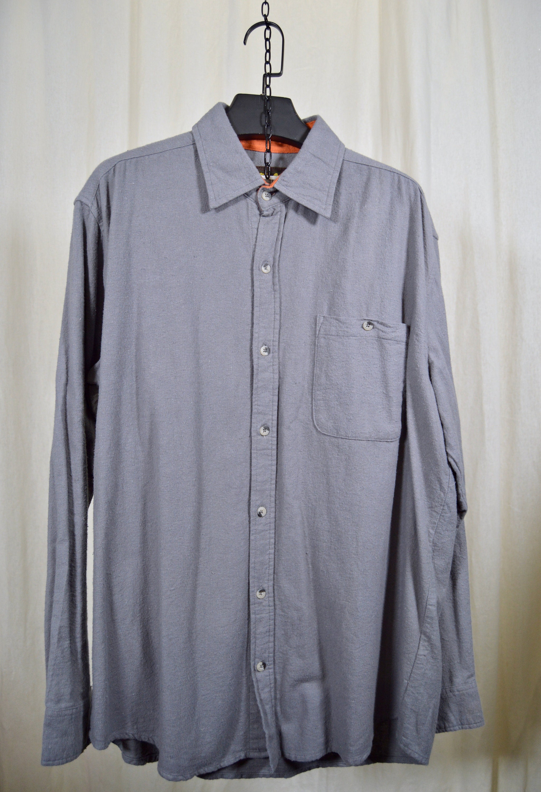 ATLAS for Men Flannel Shirt / Gray Cotton / Men Size L - Etsy UK