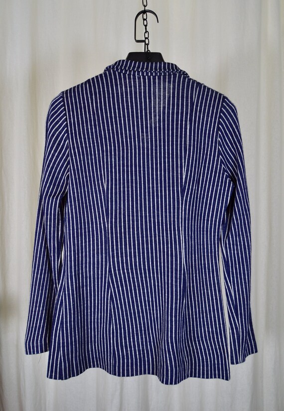 Striped Jersey Jacket / Nautical Anchor 