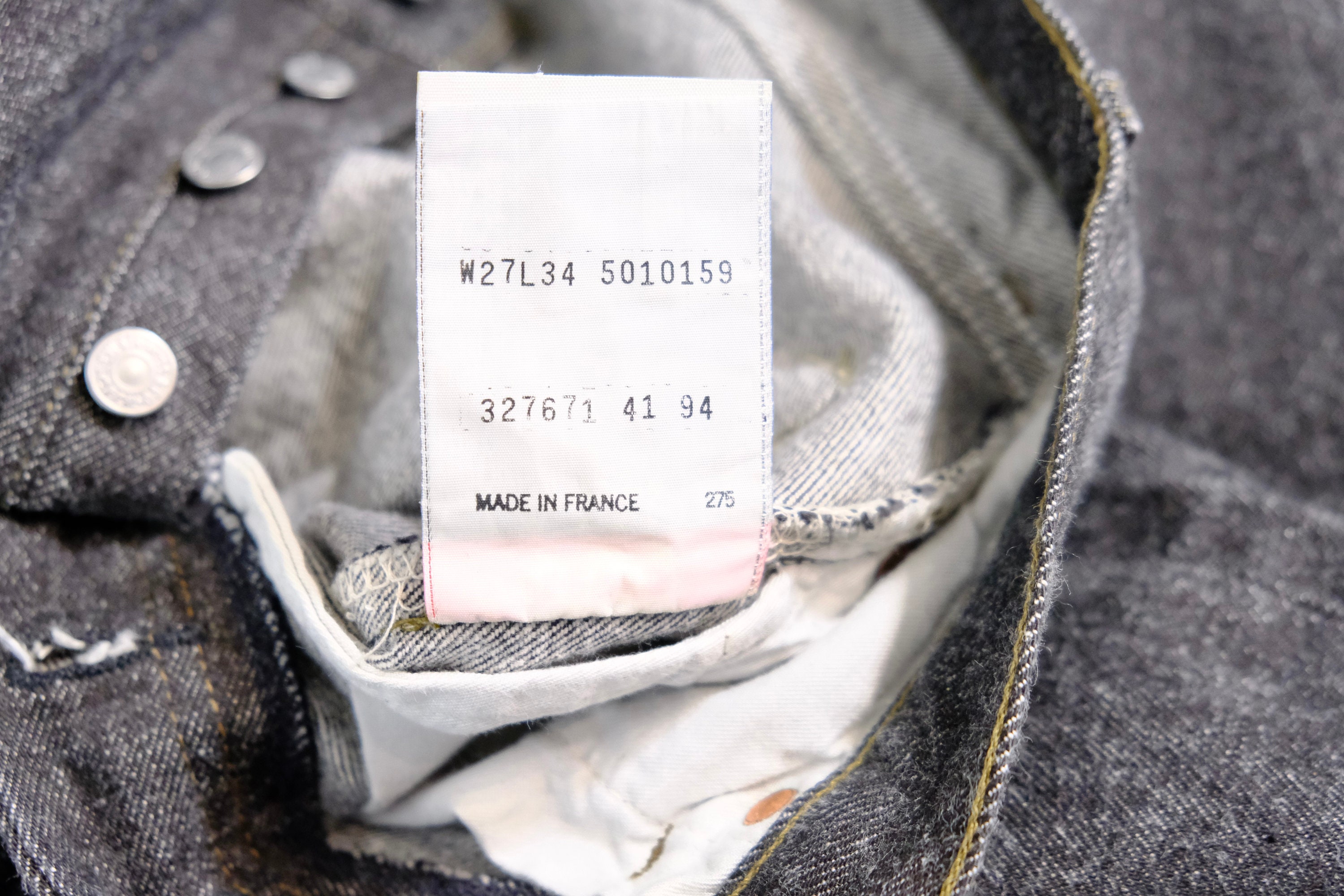 DEADSTOCK: Jean LEVI'S 501 / Made in France / Size W27L34 - Etsy