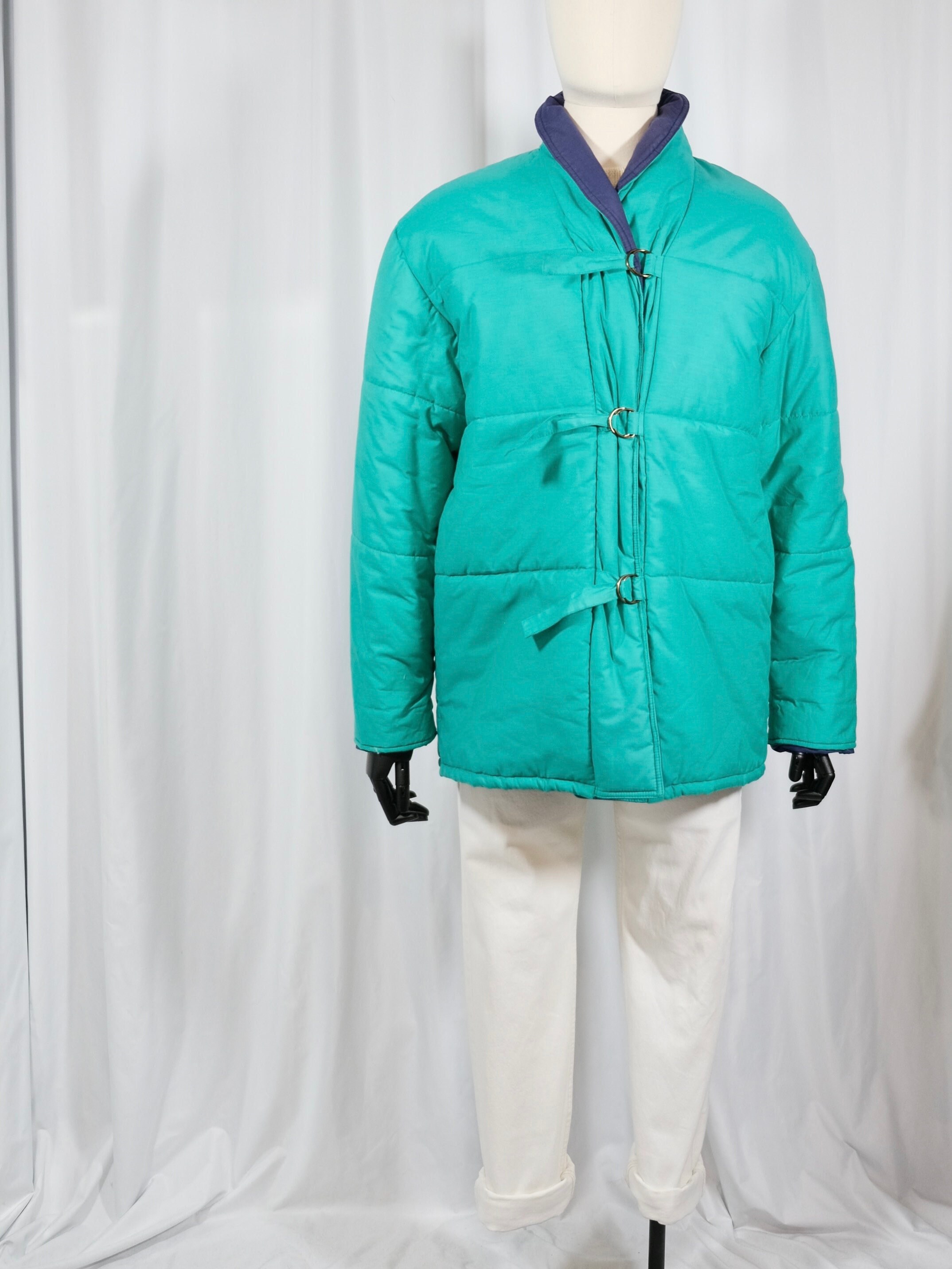 Shawl Collar Down Jacket / Polyester Trim / Size L