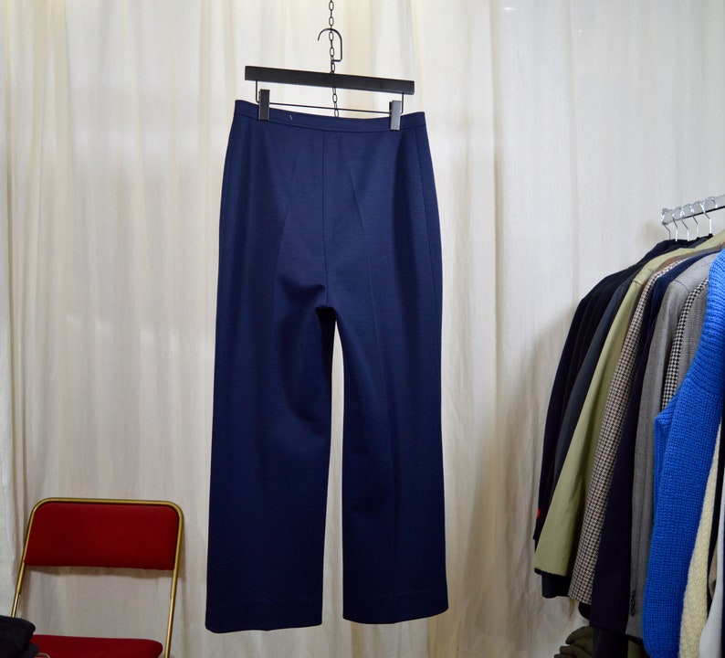 Wide flat trousers thick jersey fabrics L-size woman
