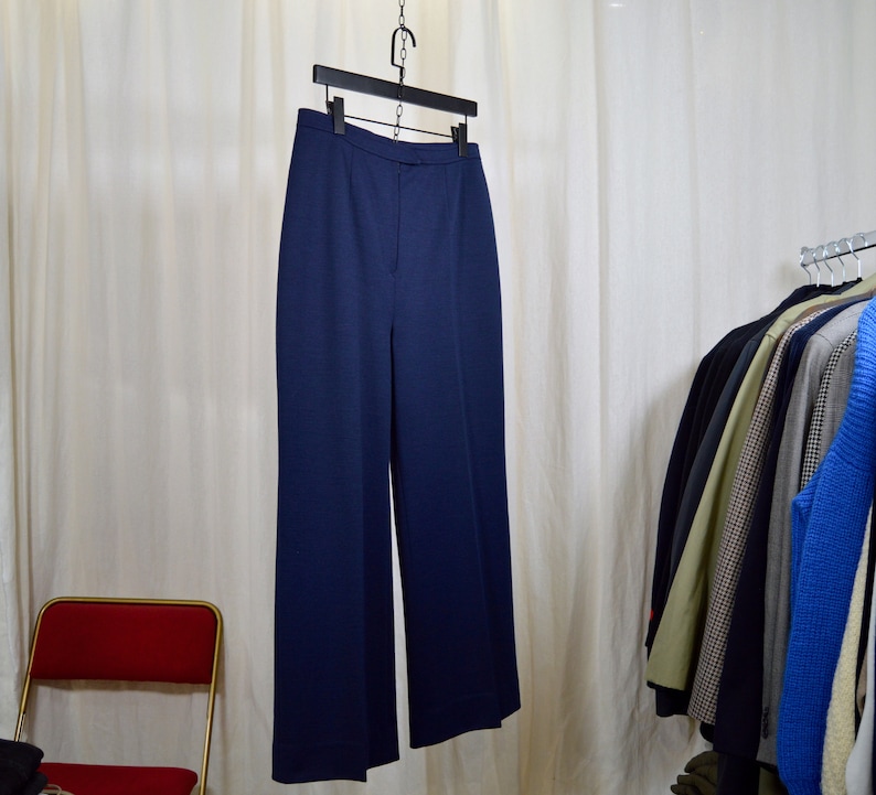 Wide flat trousers thick jersey fabrics L-size woman