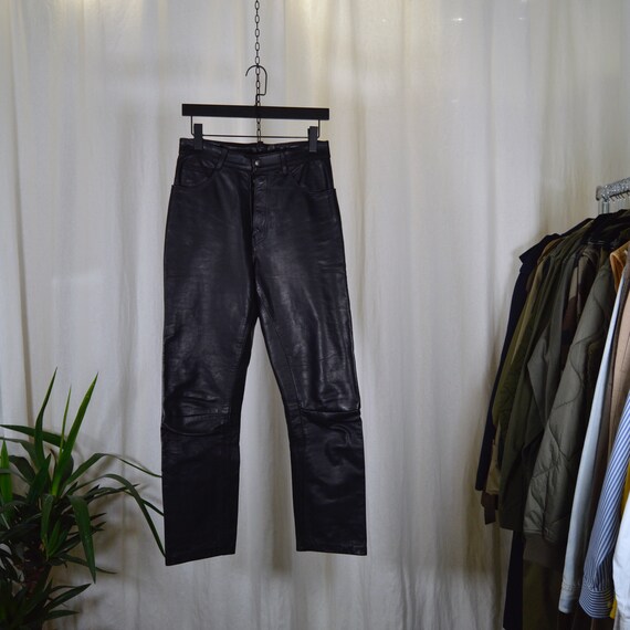 Thick Stiff Leather Trousers/ Jeans/m 