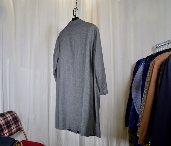 3/4 buttoned coat / gray wool fabrics / woman siz… - image 3