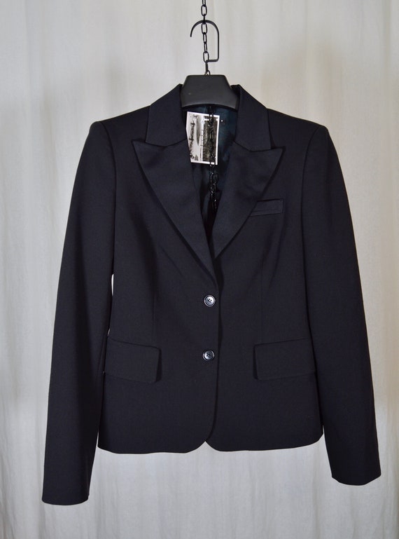 SISLEY smocking jacket / satin collar / size M - image 8