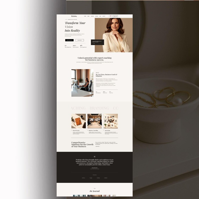 Elementor Pro coaching theme blog page layout