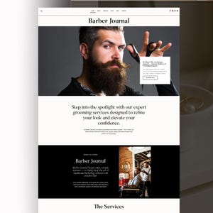 barber shop WordPress website