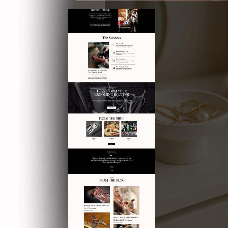 local salon WordPress website