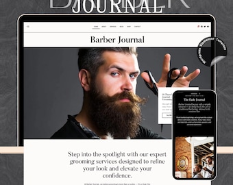 Barber Journal WordPress Website Theme for Salon on Elementor Pro Template