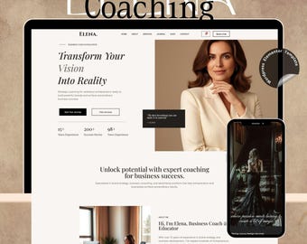 Elena WordPress Theme | Elementor Pro Coaching & Entrepreneur Website Template for Business Coaches - Consultants