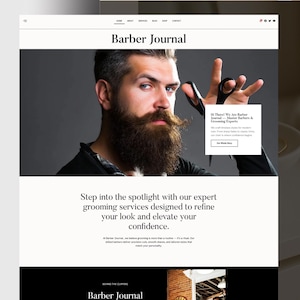 grooming business website layout