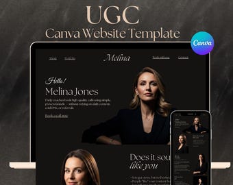 Melina Canva Website Template for Coaches | Coaching Landing Page