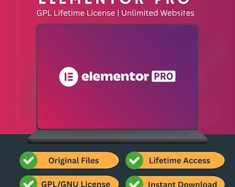 Elementor Pro GPL-versie | Wordpress Page Builder: onbeperkte toegang tot de website en levenslang