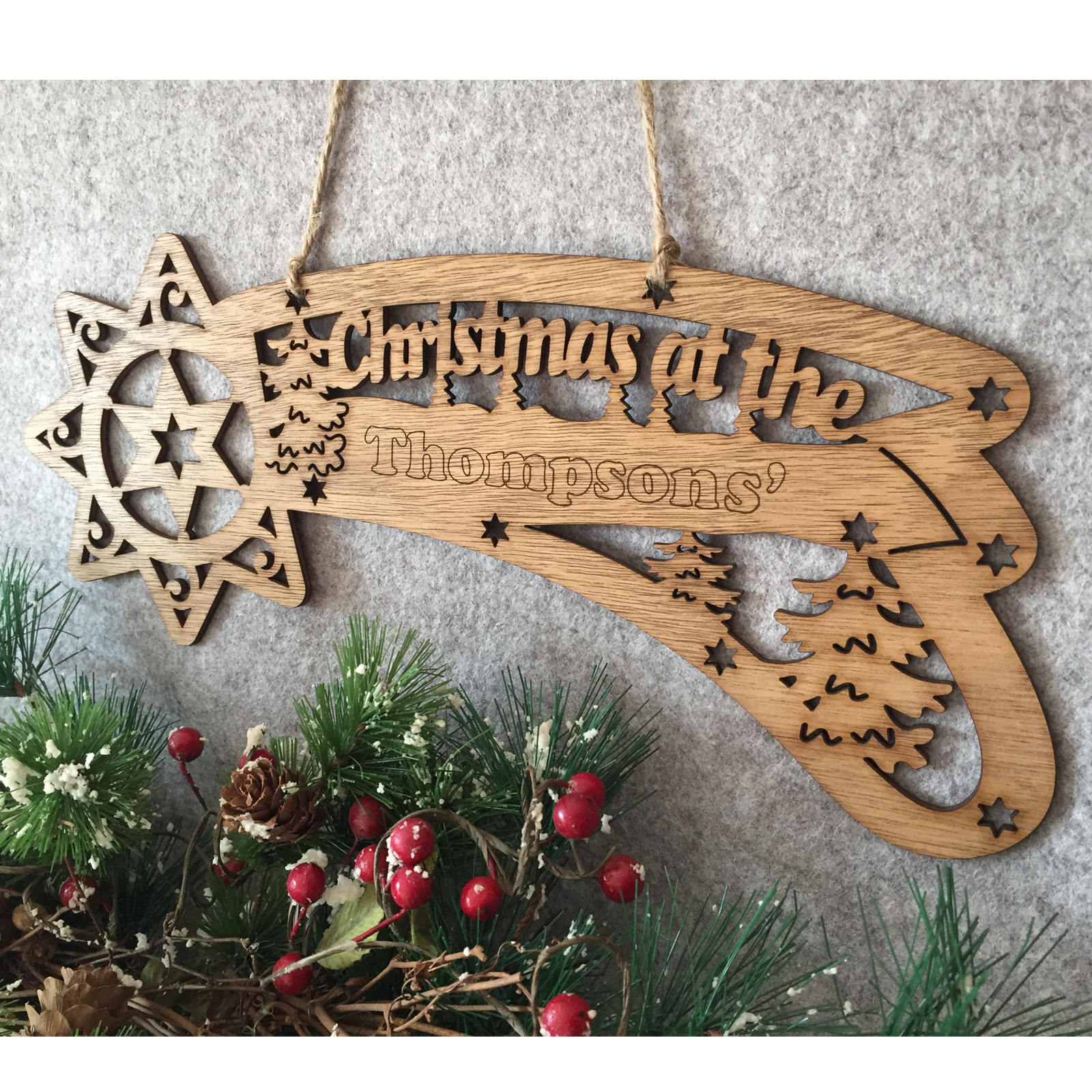 Handmade Family Christmas Plaque Personalised Decoration Etsy