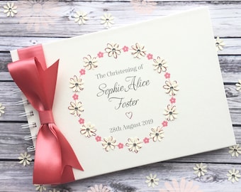 Personalised Christening Baptism Guest Book