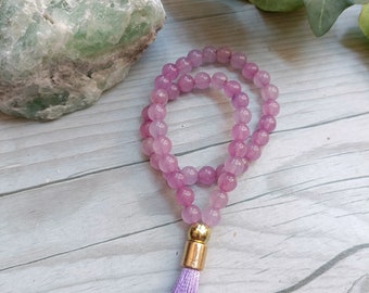 Mini Japa Mala 45 Jade behandelt für heilige Zahlencodes Agesta Meditation Yoga Halskette Schutz