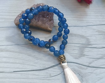 mini Japa mala 45 agates sacred numerical codes of agesta meditation yoga necklace protection