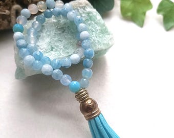 Mini Japa Mala 45 Jade heilige Zahlencodes Agesta Meditation Yoga Halskette Schutz