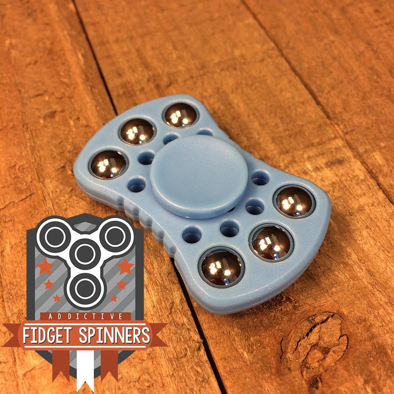 EDC Ripple Spinner Dual Bar Fidget Toy with Caps image 1