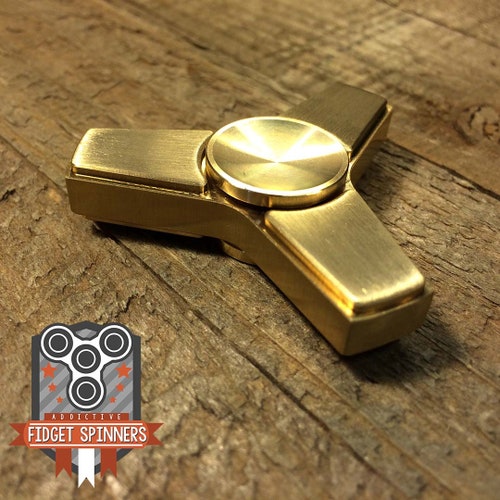 EDC Small Dual Bar Brass Fidget Spinner Etsy
