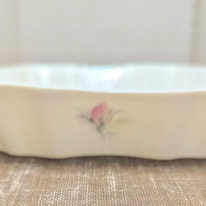 Vintage irländsk parisk porslinsskål, Donegal rosa ros